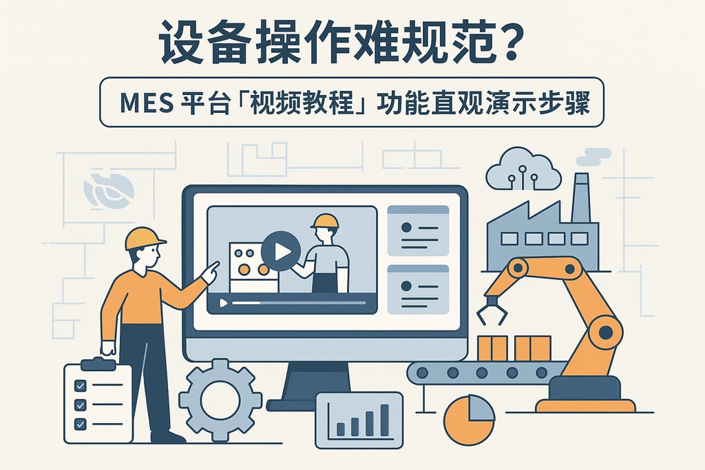 设备操作难规范？MES 平台「视频教程」功能直观演示步骤